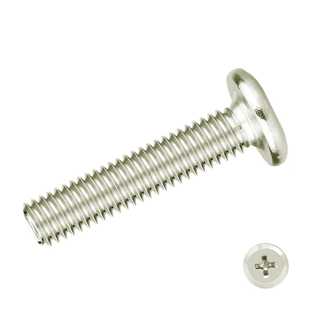 Cross Recess Machine Screw with Chamfered Edge M6x35 1022A Carbon Steel