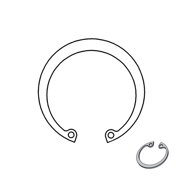 GB 893.1 Internal Circlip Type A M22 316 Stainless Steel