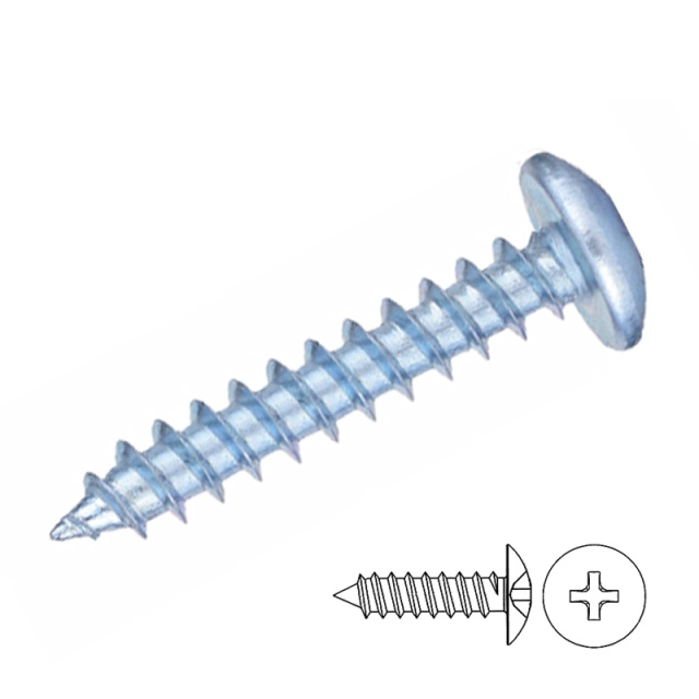 JISB 1122T Cross Recess Truss Head Self-Tapping Screw (TA) M3x6 1022A Carbon Steel
