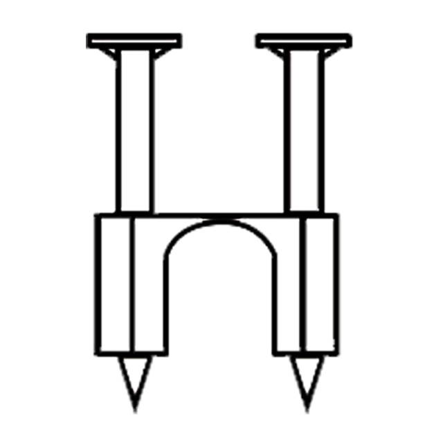 Steel Nail Cable Clip 40mm PE Plastic