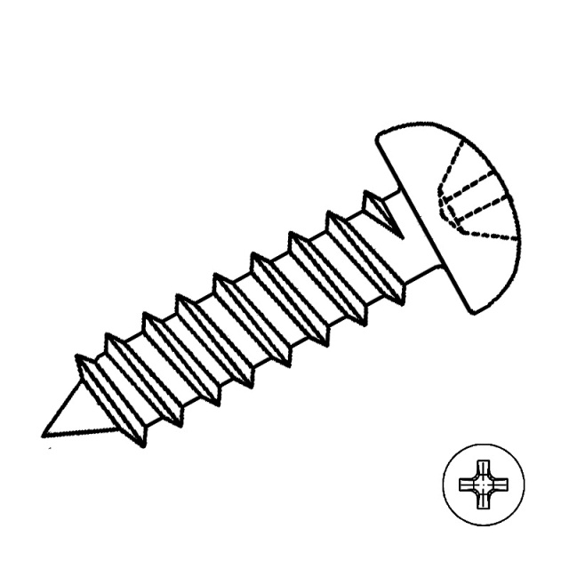 Cross Recess Pan Head Self-Tapping Screw M3x6 H68 Brass