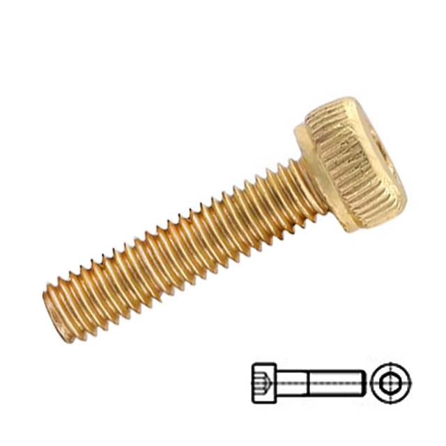 DIN 912 Socket Head Cap Screw M2x12 H65 Brass