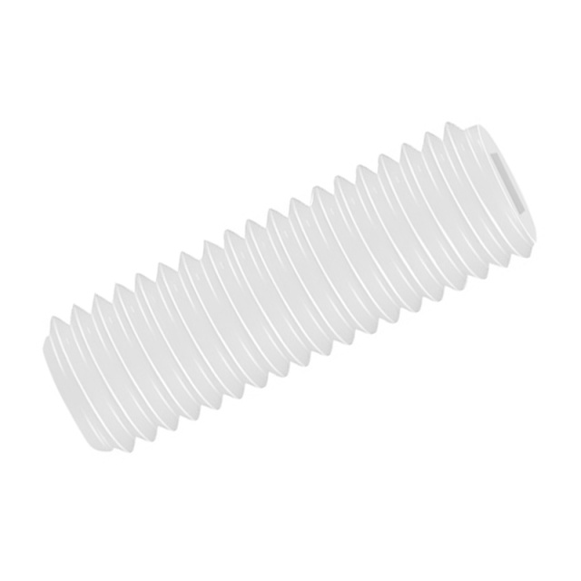 DIN 551 Slotted Set Screw Flat Point M10x8 PA66 Nylon