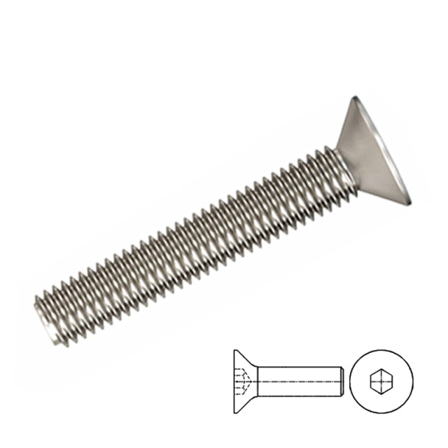 DIN 7991 Countersunk Socket Screw M1.6x3 10B21 Carbon Steel