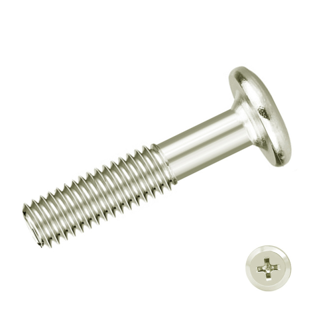 Cross Recess Machine Screw with Chamfered Edge M6x120 1022A Carbon Steel