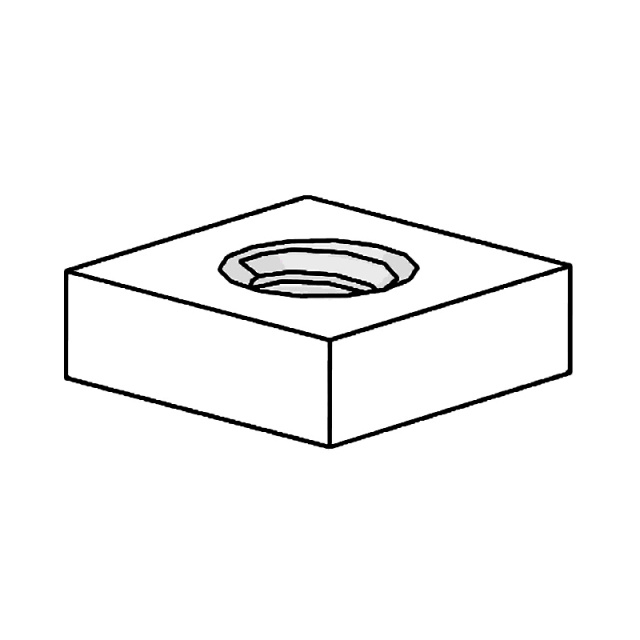 DIN 562 Square Nut Q235 Carbon Steel