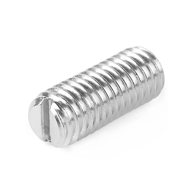 DIN 551 Slotted Set Screw Flat Point M2x2 304 Stainless Steel
