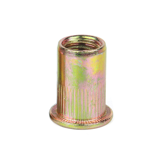 Flat Head Ribbed Rivet Nut M6 ML08AL Carbon Steel