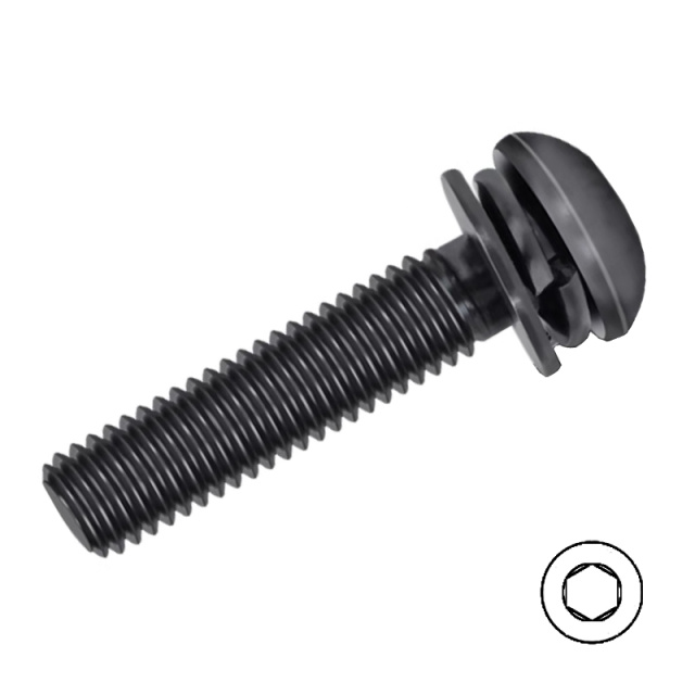 Button Head Socket Screw with Washers M8x40 10B21 Carbon Steel
