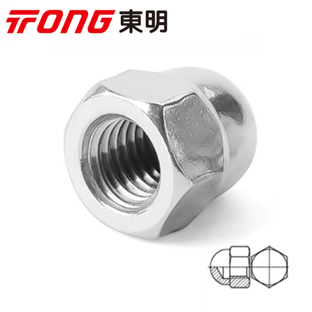 DIN 1587 Hex Cap Nut (One Piece) M3 316 Stainless Steel