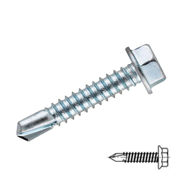 Hex Washer Head Self-Drilling Screw M4.2x19 1022 Carbon Steel