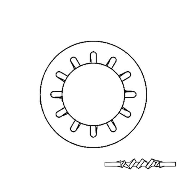 GB 861.1 Internal Tooth Lock Washer M6 50Mn Spring Steel