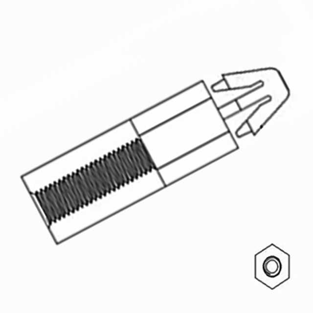 Snap-In Standoff M3x11 PA66 Nylon