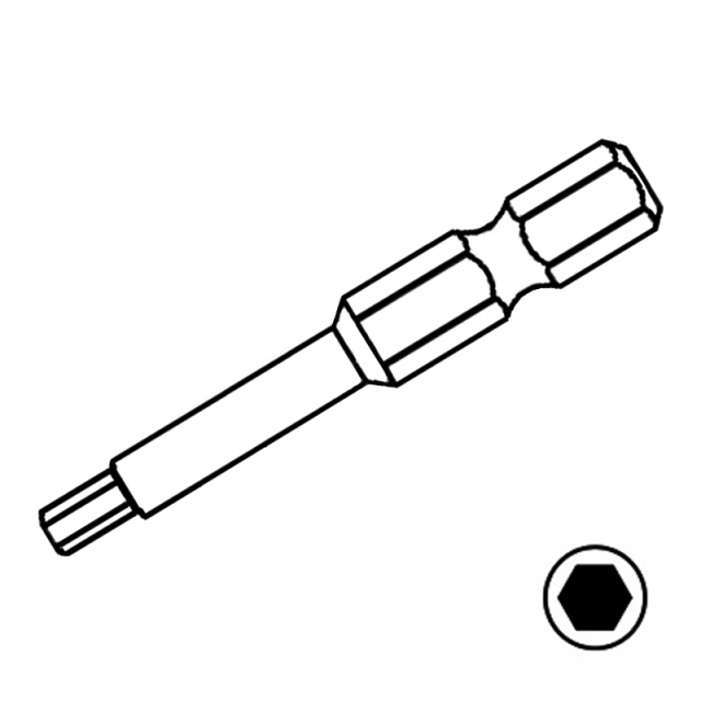 DIN 8764 S2 Impact Bit 1/4x75xH3/8 Carbon Steel