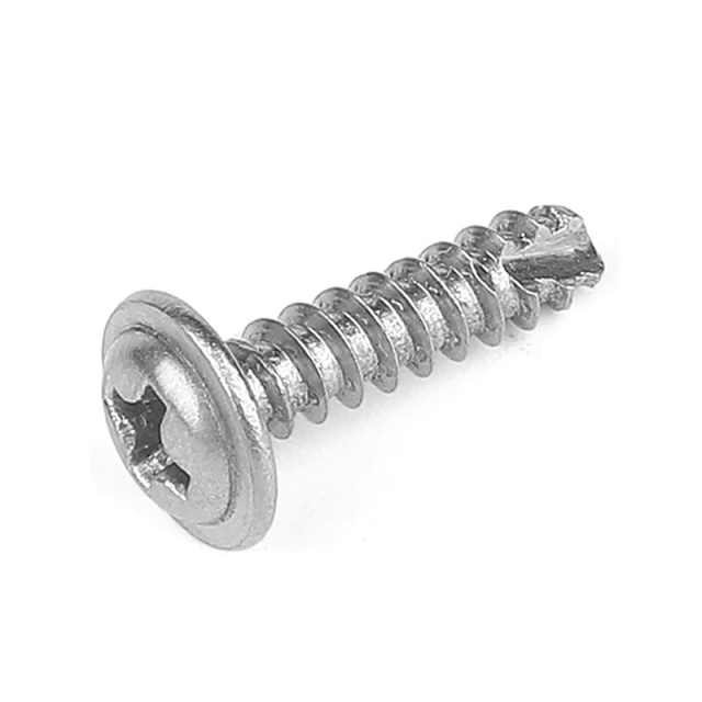 Cross Recess Pan Head Washer Self-Tapping Screw Cut Tail (PWT) M3x5 304 Stainless Steel