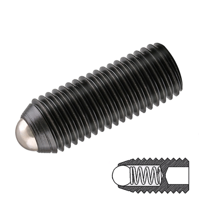 Socket Head Ball Plunger Screw M2.5x4 35CrMo Alloy Steel