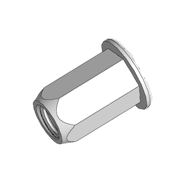 Flat Head Full Hex Rivet Nut M12 304 Stainless Steel