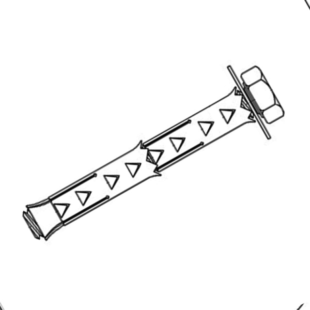 Aerated Concrete Anchor - Hex Internal Expansion M10x200 Q235 Carbon Steel