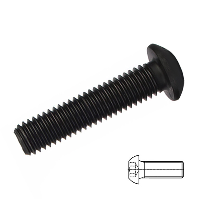 UN Button Head Socket Screw 4#x1 10B21 Carbon Steel