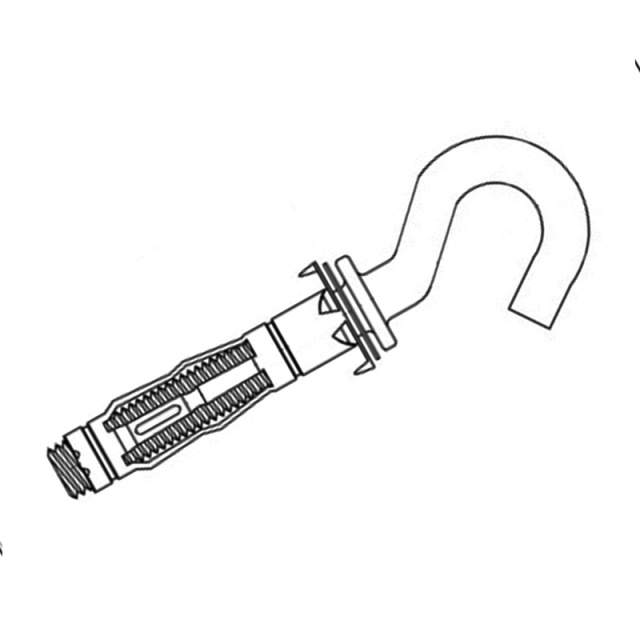 Hollow Wall Anchor with C Hook M4x32 Q235 Carbon Steel