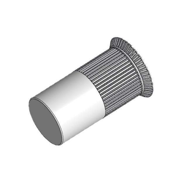 Small Countersunk Ribbed Rivet Nut - Blind M3 304 Stainless Steel