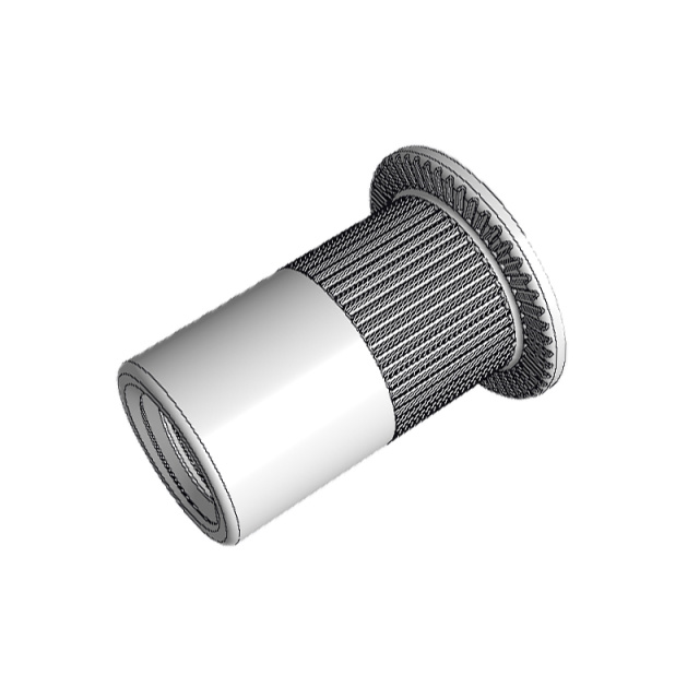 Flat Head Ribbed Rivet Nut M3 ML08AL Carbon Steel