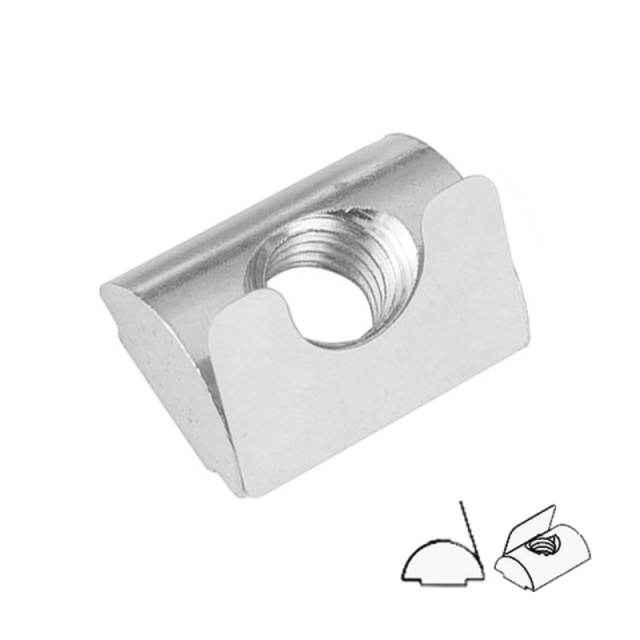 Spring Plate Nut 20 Series M3 304 Stainless Steel