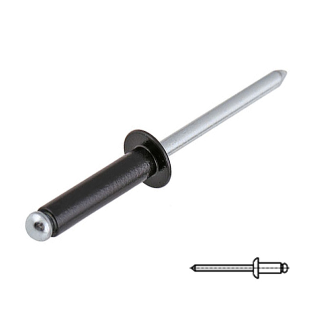 GB 12618 Open End Dome Head Blind Rivet M2.4x12 5052/7A03 Aluminium