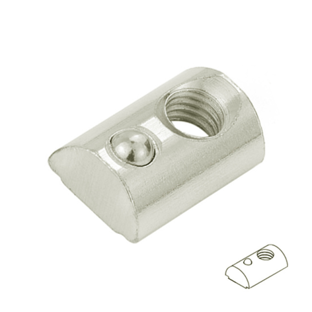 Ball Spring Nut 20 Series M3 Q235 Carbon Steel