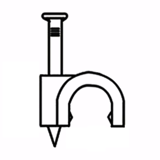 Steel Nail Cable Clip 12mm PE Plastic