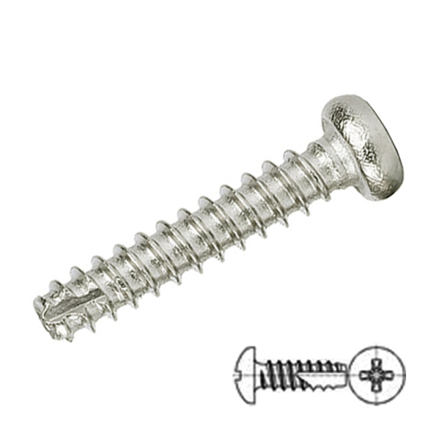 Cross Recess Pan Head Self-Tapping Screw Cut Tail (PT) M2.3x4 1010 Carbon Steel