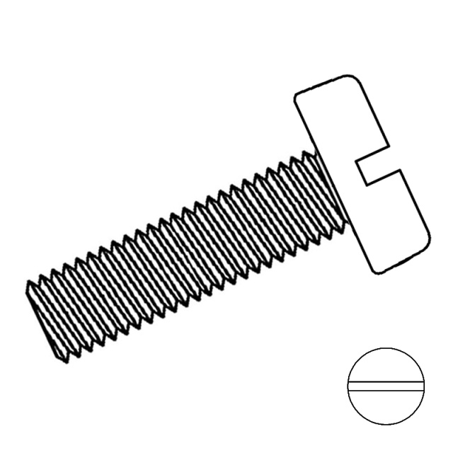 GB 65 Slotted Cheese Head Screw M3x50 304 Stainless Steel