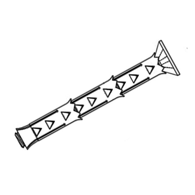 Aerated Concrete Anchor - Countersunk Cross M10x120 Q235 Carbon Steel
