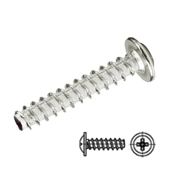 Cross Recess Pan Head Washer Self-Tapping Screw Flat Tail (PWB) M4x20 Carbon Steel