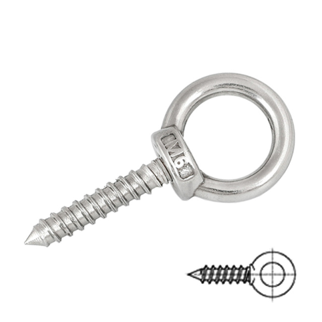 Eye Self-Tapping Screw M12x100 304 Stainless Steel