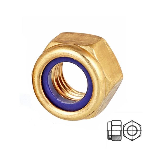 DIN 985 Lock Nut 1/4-20 H62 Brass