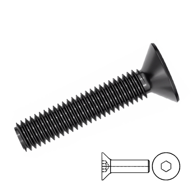 DIN 7991 Countersunk Socket Screw M20x40 10B21 Carbon Steel