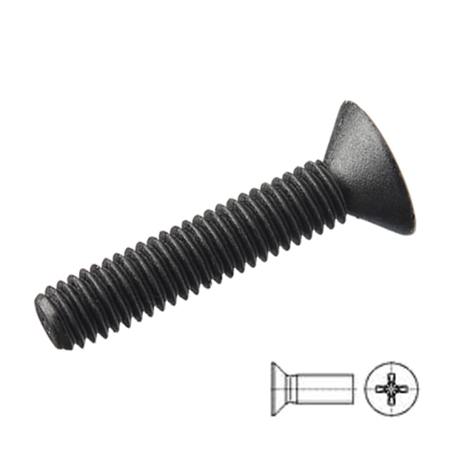 GB 819 Cross Recess Countersunk Screw Full Thread M8x35 PA66 Nylon