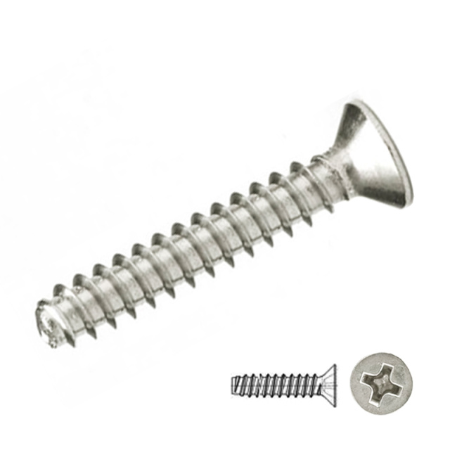 Cross Recess Countersunk Self-Tapping Screw (Flat End) M1.0x6 1010 Carbon Steel