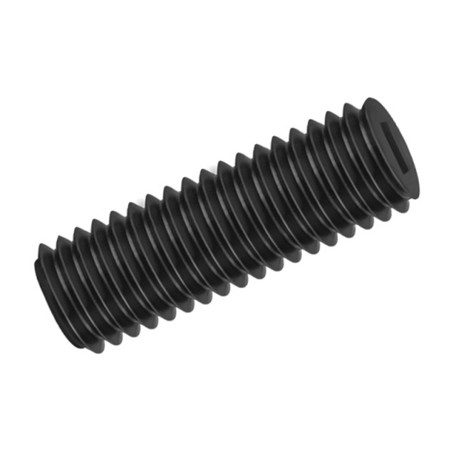 DIN 551 Slotted Set Screw Flat Point M12x50 PA66 Nylon