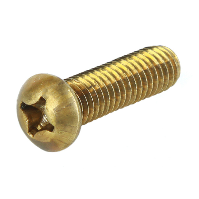 GB 818 Cross Recess Pan Head Screw Full Thread M5x50 H62 Brass